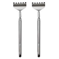 SUJING Traditional Back Scratcher and Body Relaxation Massager Set for Itching Relief Metal Portable Telescopic Backscratchers