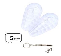 AM Landen 5 Pairs Air Cushion Anti-Skid 15mm Silicone Nose Pads with Screws