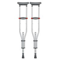 Crutches Canes Folding Medical Aluminum Lightweight Elderly, Grey