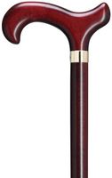 Men Derby Cane Burgundy Maple Shaft, Burgundy Handle  -Affordable Gift! Item #DHAR-9761900