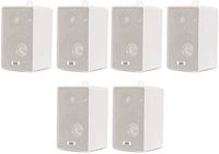 Acoustic Audio 251W Indoor Outdoor 3 Way Speakers 1200 Watt White 3 Pair Pack 251W-3Pr