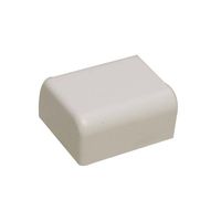 Quest FEC-71412 Raceway End Cap 1/2" White 2 Pcs.