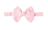 Refaxi Pink A Small Pink Round Dot Bow Flower Craft Small Satin Ribbon Craft Kid's Head Ornament