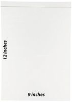 BNY Corner 2 Mil 9x12 Clear Plastic Zip Lock Bags, 9" x 12" Reloc Bag - 200 Counts