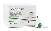 Case of 2000 Safety Lancet Needle Green 1.8 mm. Push Button Activated Lancets. 21 Gauge Needle. Fixed Depth Lancet. Reduces Cross-Infection Risk. Single use.