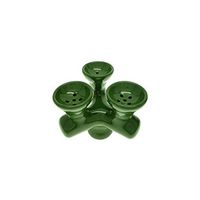 3 Head Hookah Bowl Green