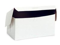 Bakery Boxes - 6-1/4x3-3/4x2-1/8" White Boxes 1 - Piece Lock Corner Box - (250 Per Pack) - WRAPS-BBWH632
