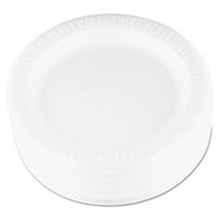 DCC9PWQR Foam Plastic Plates, 9 Inches, White, Round, 125/Pack