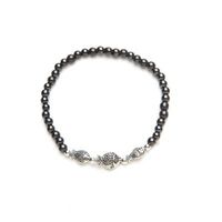Black Fish Magnetic Therapy Stretch Bracelet (Size Small - 7")