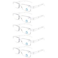 DOOViC Blue Light Blocking Reading Glasses One-Piece Design Fashion Anti Blue Computer Readers Reduce Eyestrain for Women and Men +1.5 Strength