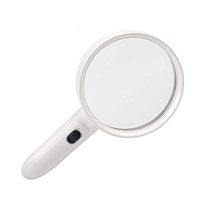 Loupe Magnifying Glass ABS White HD 10X Old Reading LED Light UV Electronic Maintenance Recognition Children Reading Magnifying Glass