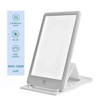 Light Therapy Lamp, UV-Free 5600-32000 Lux Nature Therapy Light, Touch Control with 3 Adjustable Brightness Levels, Memory Function & Compact Size for a Happy Life