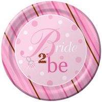 Baby Cakes Bride 2 Be Dots Bridal Shower Dinner Plates