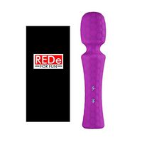 Powerful Rechargeable Femme Funn Ultra Wand with REDe for Fun Massage Oil Sample Pack (Purple)