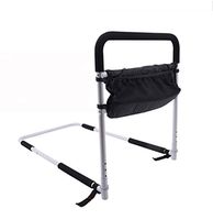 LKF Bed Assist Rail,Height Adjustable Home Bed Rail Bar Handle for Elderly and Seniors,Adult Bed Assist Bars with Storage Pocket