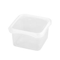 Food Grade 12 oz. Square (4x4) Plastic Tamper Evident Container with Lid - Clear - 100 Pack