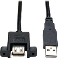 TRIPP LITE 6IN PANEL MOUNT USB A M/F USB 2.0 EXT CABLE / U024-06N-PM /