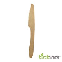 Birchware XL 7" - Compostable Wooden Knives, Biodegradable Party Supplies for Any Graduation, Luau, Fiesta, Tea Party, and More, Craft Supplies for Kids and Adults - (100 Knives)