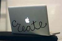 Create Hand Lettered Text Typography- Decal for 13" Macbook