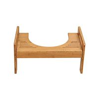 Squatting Toilet Stool，Wooden Adjustable Non-Slip Bathroom Step Up Stool Relieves Constipation, Bloating