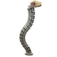 Vertical Flexible Cable Manager - Wire Elevator Cord Tower - Silver/Gray