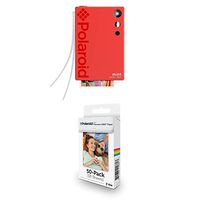 Polaroid Mint Instant Print Digital Camera (Red) with Polaroid 2x3ʺ Premium Zink Zero Photo Paper 50-Pack