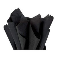 100 Pack Black 20 inches x 26 inches Premium Colored Tissue Paper, Flat (Unfolded)