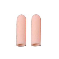 yanQxIzbiu Finger Cot, Finger Protector, 2Pcs Gel Finger Cots Little Toe Tube Protector Hand Cracking Eczema Sleeves Long Skin Color