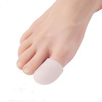 Care4UFoot Gel Toe Cap(Pack of 6) Toe Blister Prevention Toe Tube to Protect Toes from Ingrown Nails-Blisters-Hammer Toes Color White-Size L
