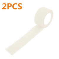 MINQISU Cohesive Bandage - Self Adherent Cohesive First Aid Sports Wrap Tapes Bandages Pet Vet Wrap Tape Size 2PCS (White)