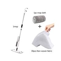 Spray Mop with Spin Match Mop Nozzle and Non Woven Fabric Steam Floor Mop for Kitchen Floor Cleaning Tools,30 Non-Woven Fabrics