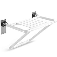 Li Wei Shop Shower seat Folding Stool Bathroom Wall Stool Foldable Reinforced Stainless Steel Tube Folding seat Disabled Safety Shower Stool (Color : White, Size : 6545cm)