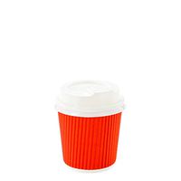 White Plastic Coffee Cup Lid - Fits 4 oz - 2 1/2" x 2 1/2" x 1/2" - 25 count box - Restaurantware
