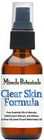 Miracle Botanicals Clear Skin Formula - 100% Pure Essential Oil and Carrier Oil Blend - Therapeutic Grade.60ml/2oz