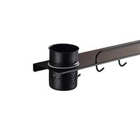 LIUCS Copper Hair Dryer Storage Rack for Hair Dryer, Bath Accessories, Gold-Plated, Wall Bracket for Spiral Fan