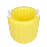 VORCOOL Inflatable Busket Multi-Functional PVC Foldable Bucket Water Storage Buckets (Yellow)