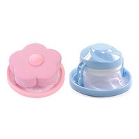 Vacally 2PCs Washing Machine Filter Bag Lint Trap Floating Pet Fur Catcher Filtering Hair Removal Device Household Reusable Washing Machine Floating Lint Mesh Bag Hair Filter Net