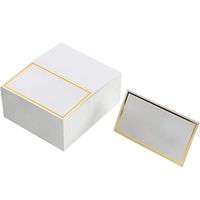 Chengu Place Cards Table Name Tent Place Cards Seating Cards with Gold Foil Border for Wedding, Banquets, Dinner, Party and Festival, 2 x 3.4 Inch (100 Pieces)