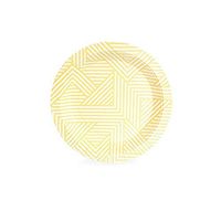 Paper Eskimo DPHY2874 Dessert Plate (12 Pack), Yellow