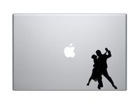 Tango Latin Salsa Samba Dance - Couple Pair Version 2-5" Black Vinyl Decal Sticker Car Macbook Laptop