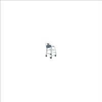 Lumex Aluminum Shower Transport Chair with 5 Inches Swivel Casters, Nylon Backrest and Padded Arm Rests, Silver