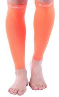 Doc Miller Premium Calf Compression Sleeve 1 Pair 20-30mmHg Graduated Support for Sports Running Circulation Recovery Shin Splints Varicose Veins (Orange, XL)
