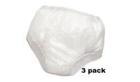 Adult Large Fits 34"-42" Waist 3PK Reliamed Adult Waterproof Soft Vinyl Plastic Pant Diaper Incontinent.