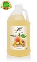 100% Natural Apricot Kernel Oil by Velona | All Natural Oil for Soap Making, Massage, Hair, Body, Skin & Face Care| Refined, Cold Pressed | Size: 64 oz