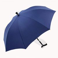 Walking Stick Umbrella Cane Telescopic Aluminum Fiberglass Double Bone Sun Weatherproof Non-Slip Retractable Retro T-Handle Resistant Fiber Material