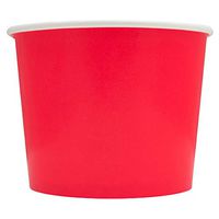 Valentine's Day Red Paper Ice Cream Cups - 12 oz Disposable Dessert Bowls - Perfect For Your Yummy Foods! Many Colors & Sizes - Frozen Dessert Supplies - 100 Count