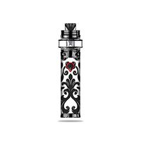MightySkins Skin Compatible with SMOK Stick V9 Max - Black Damask | Protective, Durable, and Unique Vinyl Decal wrap Cover | Easy to Apply, Remove, and Change Styles | Made in The USA