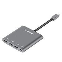 USB C Hub,HONGSEOK Ultra Slim 3-Port USB 3.0 Data Hub with Type-C Input Charging Port ( Power Delivery)