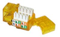 R.J. Enterprises 3013A-E8-CJ-YE Category 5e Crystal Jack 90° Yellow (Price per Bag of 10p)