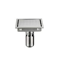 Drainstile Insert Square Floor Waste Grates Bathroom Shower Drain Floor Drain Antique Filtro Ducha Drain Hair Invisible,Brushed Nickel